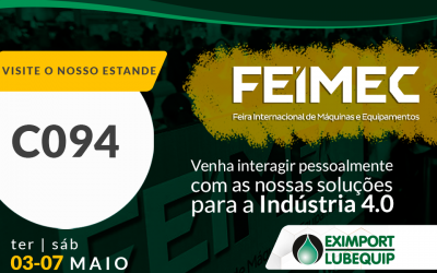 A FEIMEC está a todo vapor em 2022 e a Eximport estará presente com as últimas novidades do setor de Lubrificação para a Indústria 4.0!